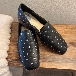 Black Studded Vince Camuto Brytin Loafers Leather